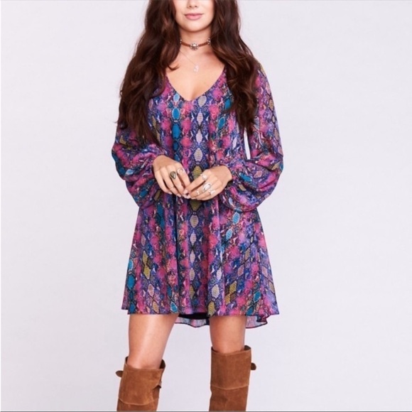 Show Me Your MuMu Dresses & Skirts - Show Me Your Mumu Snake Print Mini Dress Tunic Size Small